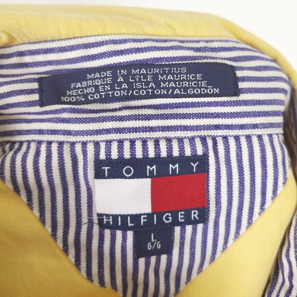Vintage Tommy Hilfiger Yellow Button Down Shirt - Picture 6 of 9